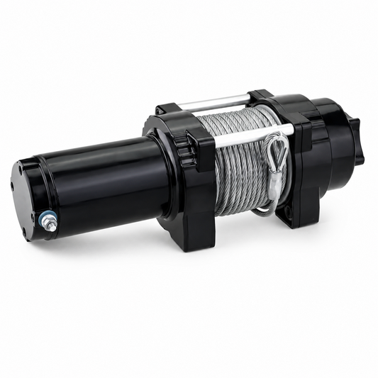 Troliu Electric Haina 12V 2300kg cu Placa Montaj si Ghidaj cu Role