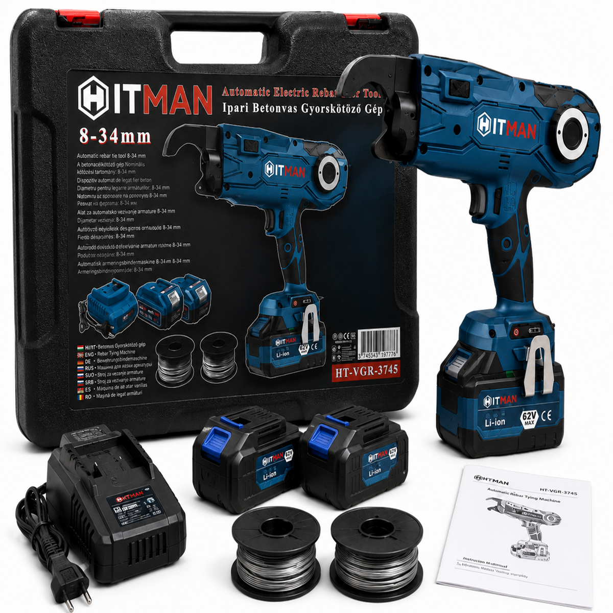Masina Automata Legat Fier Beton Hitman 8-34 mm cu Acumulator