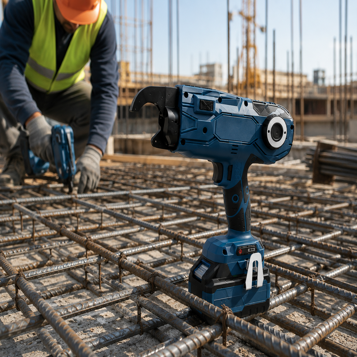 Masina Automata Legat Fier Beton Hitman 8-34 mm cu Acumulator