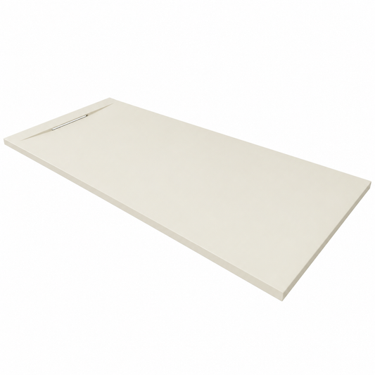 Cadita Dus Crem Antiderapanta din Compozit Mineral cu Sifon Inclus
