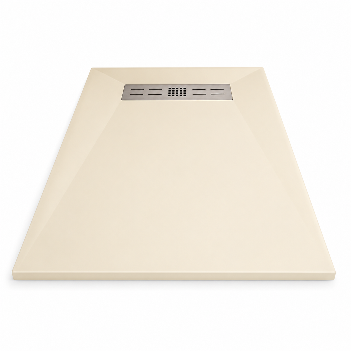 Cadita Dus Crem Antiderapanta din Compozit Mineral cu Sifon Inclus