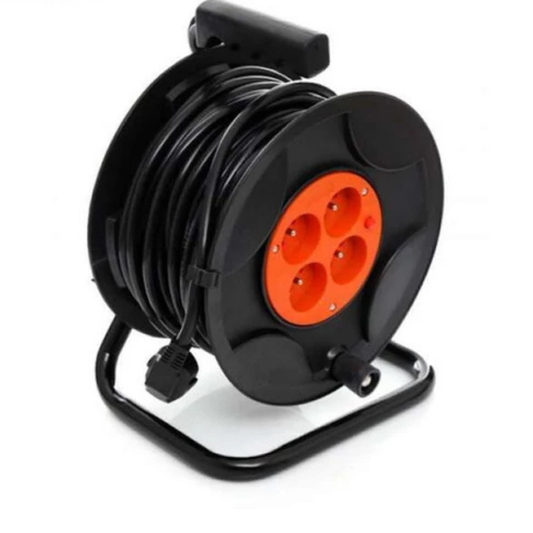 Tambur de cablu Boxer 50 m, 4 prize, 2950W