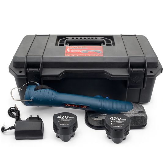 Vibrator KrafTech , disc de 125 mm, cu 2 baterii de 48 V